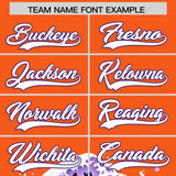 Custom Orange Wave Graffiti Pattern Authentic Baseball Jersey