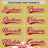 Custom Old Gold Wave Graffiti Pattern Authentic Baseball Jersey