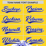 Custom Gold Wave Graffiti Pattern Authentic Baseball Jersey