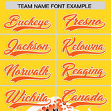 Custom Gold Wave Graffiti Pattern Authentic Baseball Jersey