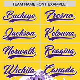 Custom Gold Wave Graffiti Pattern Authentic Baseball Jersey