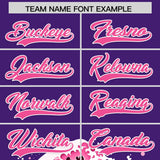 Custom Purple Wave Graffiti Pattern Authentic Baseball Jersey
