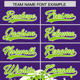 Custom Purple Wave Graffiti Pattern Authentic Baseball Jersey