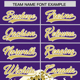 Custom Purple Wave Graffiti Pattern Authentic Baseball Jersey