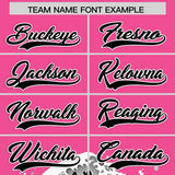 Custom Pink Wave Graffiti Pattern Authentic Baseball Jersey