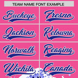 Custom Pink Wave Graffiti Pattern Authentic Baseball Jersey