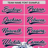 Custom Pink Wave Graffiti Pattern Authentic Baseball Jersey