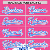 Custom Pink Wave Graffiti Pattern Authentic Baseball Jersey