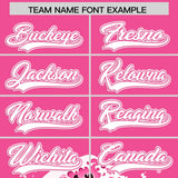 Custom Pink Wave Graffiti Pattern Authentic Baseball Jersey