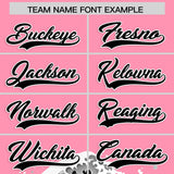 Custom Light Pink Wave Graffiti Pattern Authentic Baseball Jersey