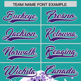 Custom Aqua Wave Graffiti Pattern Authentic Baseball Jersey