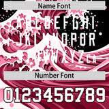 Custom Black Wave Graffiti Pattern Authentic Baseball Jersey