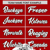 Custom Red Wave Graffiti Pattern Authentic Baseball Jersey