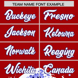 Custom Red Wave Graffiti Pattern Authentic Baseball Jersey