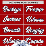 Custom Red Wave Graffiti Pattern Authentic Baseball Jersey