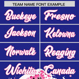 Custom Royal Wave Graffiti Pattern Authentic Baseball Jersey