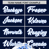 Custom Navy Wave Graffiti Pattern Authentic Baseball Jersey