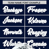 Custom Navy Wave Graffiti Pattern Authentic Baseball Jersey