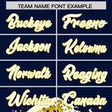Custom Navy Wave Graffiti Pattern Authentic Baseball Jersey
