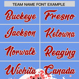 Custom Light Blue Wave Graffiti Pattern Authentic Baseball Jersey