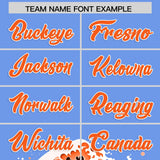 Custom Light Blue Wave Graffiti Pattern Authentic Baseball Jersey