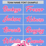 Custom Light Blue Wave Graffiti Pattern Authentic Baseball Jersey