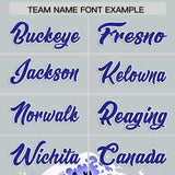 Custom Silver Wave Graffiti Pattern Authentic Baseball Jersey