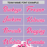 Custom Light Purple Wave Graffiti Pattern Authentic Baseball Jersey