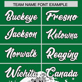 Custom Kelly Green Wave Graffiti Pattern Authentic Baseball Jersey