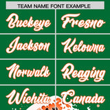 Custom Kelly Green Wave Graffiti Pattern Authentic Baseball Jersey