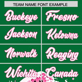 Custom Kelly Green Wave Graffiti Pattern Authentic Baseball Jersey
