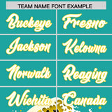 Custom Aqua Wave Graffiti Pattern Authentic Baseball Jersey