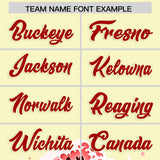 Custom Cream Wave Graffiti Pattern Authentic Baseball Jersey