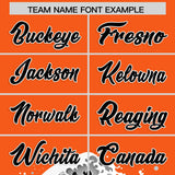 Custom Orange Wave Graffiti Pattern Authentic Baseball Jersey