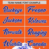 Custom Orange Wave Graffiti Pattern Authentic Baseball Jersey