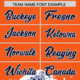 Custom Orange Wave Graffiti Pattern Authentic Baseball Jersey