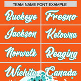 Custom Orange Wave Graffiti Pattern Authentic Baseball Jersey