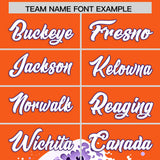 Custom Orange Wave Graffiti Pattern Authentic Baseball Jersey