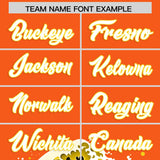 Custom Orange Wave Graffiti Pattern Authentic Baseball Jersey