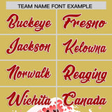 Custom Old Gold Wave Graffiti Pattern Authentic Baseball Jersey