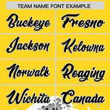 Custom Gold Wave Graffiti Pattern Authentic Baseball Jersey