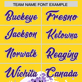 Custom Gold Wave Graffiti Pattern Authentic Baseball Jersey