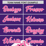 Custom Purple Wave Graffiti Pattern Authentic Baseball Jersey