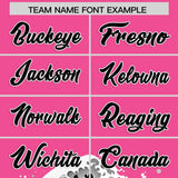 Custom Pink Wave Graffiti Pattern Authentic Baseball Jersey