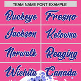 Custom Pink Wave Graffiti Pattern Authentic Baseball Jersey