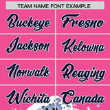 Custom Pink Wave Graffiti Pattern Authentic Baseball Jersey
