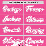 Custom Pink Wave Graffiti Pattern Authentic Baseball Jersey