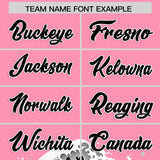 Custom Light Pink Wave Graffiti Pattern Authentic Baseball Jersey
