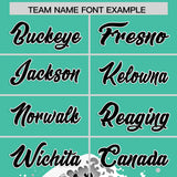 Custom Bright Green Wave Graffiti Pattern Authentic Baseball Jersey