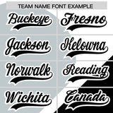 Custom White Silver-Black Color Block Personalized Half Heart Pattern Authentic Baseball Jersey